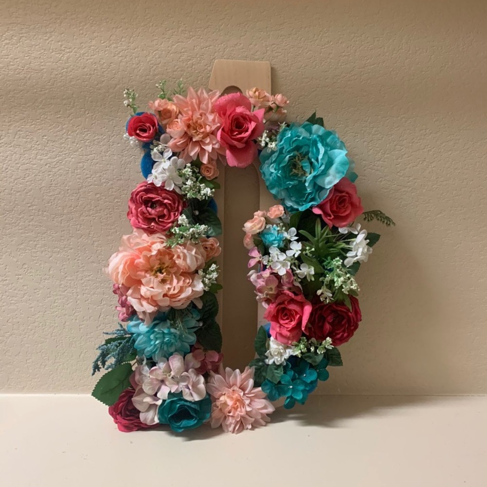 Floral Letter D decor